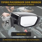 Passenger Side Door Mirror Assembly With Camera Compatible With Honda Civic 2016