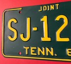 Vintage 1966 Tennessee License Plate Sj 1254 Joint