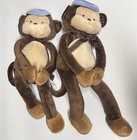  2  Kidsline Brown Plush Monkey Hanging Blue Cap Stuffed Animal Kids Line 18 