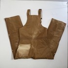 Carhartt Insulated Bibs Overalls Mens Size 36x32 Brown R04 Usa Made Double Knees