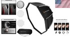 Portable 35   Softbox With Light Diffusers And Honeycomb Grid For Photographers