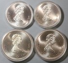 1973 Montreal Olympics Geographic 4 Pcs Bu Silver Coins Asw 4 32 Oz  25072701r 