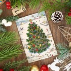 48 Pack Christmas Vintage Watercolor Greeting Cards Santa Snowman Reindeer Blank