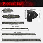 Roof 8 14 22 32 42 52   Led Light Bar Flood Spot  Driving For Jeep Truck Suv 4wd