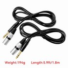 1 4  Trs To Xlr Male Balanced Mic Microphone Cable 6ft  Xlr To 6 35 Jack