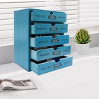 Vintage 5-tier Drawer Cabinet Desk Organizer Box Office Desktop File Drawer 