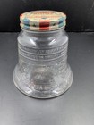 Nash s Mustard Figural Glass Jar Liberty Bell Hazel Atlas Coin Bank Vintage