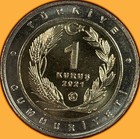 2021 Turkey 1 Kurush Dog Brilliant Uncirculated Bu Coin  942913