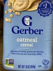 3 Pack Gerber Oatmeal Baby Cereal  Teethers  Grain Bars Snacks