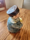 Antique Majolica Palmer Cox Brownie Figural Tobacco Humidor Jar  Used  Good 