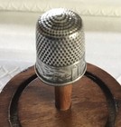Simon Bros  Scene Thimble  Size 9     mary    Engraved On Cartouche 