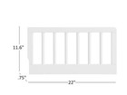 Full Size Baby Crib To Toddler Bed Guard Rail Conversion Kit Snow White