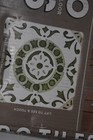 Lot Of 3 Achim Retro Self Adhesive Vinyl Floor Tiles Green Medallion Design Read