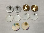 Vintage Lot Of 5 1960s - 1980s Retro Swirl Enamel Geometric Design Earrings