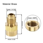 2 X Brass Pipe Fitting 1 4 Sae Flare Male To 1 8npt Female Thread Hose Connector