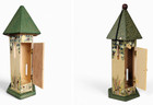 Vintage Wooden Butterfly House 2 Pc Set Hand Painted 12   Cabinet Cottage Decor