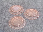 Vintage Pink Depression Glass Coasters Set Of 3