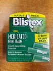 Blistex Medicated Mint Lip Balm Spf15  exp 8 31 26  Qty 6 12 18 24 36 4006-r1p7