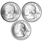 2019 P D S Parks Quarter American Memorial Park Bu 3 Coin Set Cn-clad