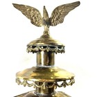 Antique European 19  Brass Coach Carriage Lantern Porch Lamp-post Eagle Finial