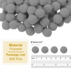 0 6inch Pom Poms For Crafts  500pcs Small Pompoms Fuzzy Puff Balls  Gray