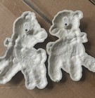 Vtg Mcm Homco Nursery Wall Hangings - Baby Sheep Lambs Made In Usa 60s 70s
