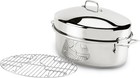 All-clad 15-inch Specialty Stainless Steel Oval Roaster With Flat Rack And Lid