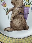 Debbie Mumm Easter Bunny Rabbit Plate Sakura 1998 Yellow