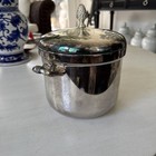 Vintage Silver Plated Ice Bucket With A Pineapple Finial And Removable Interior