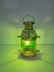 Vintage Shiny Brass Electric Red green Lamp Maritime Ship Lantern Boat Light