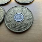 Lot  10  Los Angeles Metro Transit Authority Subway Bus Base Fare Bi-metal Token