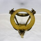 Vintage Brass Pedestal Tassels   Deer Candle Holder 7  Tall