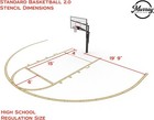 Murray Sporting Goods Basketball Court Marking Stencil - High School Regulation