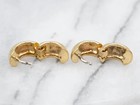 Solid 14k Yellow Gold Plated Women s Unisex Huggie Hoop Earrings