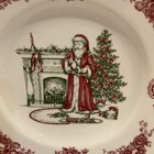 Johnson Bros Old Britain Castles Pink   Grn Square Santa 7-7  8    Plate-2 Avail