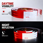 Conspicuity Dot-c2 Reflective Red White Warning Safety Tape Trailer Boat 2 x200 