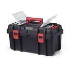 Hyper Tough 19-inch Toolbox  Plastic Tool And Hardware Storage  Black