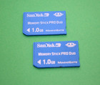 Set Of 2 Sandisk Memory Stick Pro Duo 1gb  Magicgate Memory Card Cyan