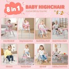 8 In 1 Baby High Chair  Coverts To Dining Booster Seat kids Table   Chair Set   