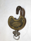 Rare Corbin Bronze brass Abt Padlock With Yale Key Antique Vintage Lock