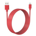 Apple Certified Mfi  Usb Sync Charger Cable- Lot 2 Red For Iphone 14 And Prior