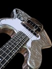 Boutique Silver Leaf Electric Bass Guitar     Beautiful New 4 String Tl-style Bass