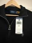 Nwt Polo Ralph Lauren Mens Honeycomb Half Zip Sweater Cotton Black Size Small