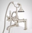 New Brushed Nickel Deck-mount English Telephone Faucet Shower With Deck