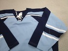 Vintage Athletic Knit Jersey Youth Xl Blue Boys Kids Hockey Blank 80s 90s Canada