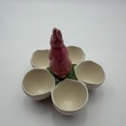 Vintage Bordallo Pinheiro Rabbit  5 Egg Holder  Made In Portugal
