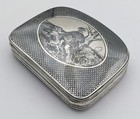 Russian Solid Silver   Niello Enamel Coin Purse 19th Century