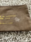 Vintage Bank Bag National Bank Of Sweetwater Texas Zipper Closure