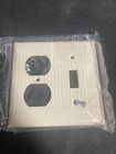 Vintage Sierra Ribbed Ivory Combo Switch Outlet Wall Plate D-18 Cover Electrical