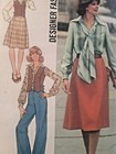 Simplicity 7296 Blouse Vest Skirt Pants Scarf Sewing Pattern Ladies 12 Uc Vtg